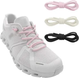 3 Pairs Elastic Shoe Laces Replacement Laces for Running Shoes,Stretch Oval Strings Replacement Shoestrings