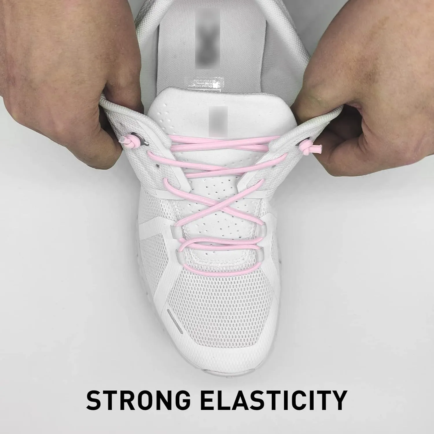 3 Pairs Elastic Shoe Laces Replacement Laces for Running Shoes,Stretch Oval Strings Replacement Shoestrings