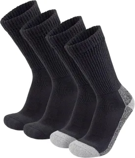 4 Pairs of Diabetic Extra Thick Warm Cotton Socks, Triple Cushioned Crew Slipper Socks