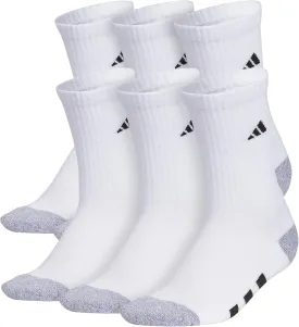 adidas Youth Athletic Cushioned 6-Pack Crew, Kid's Crew Socks for Sports, Durable & Breathable