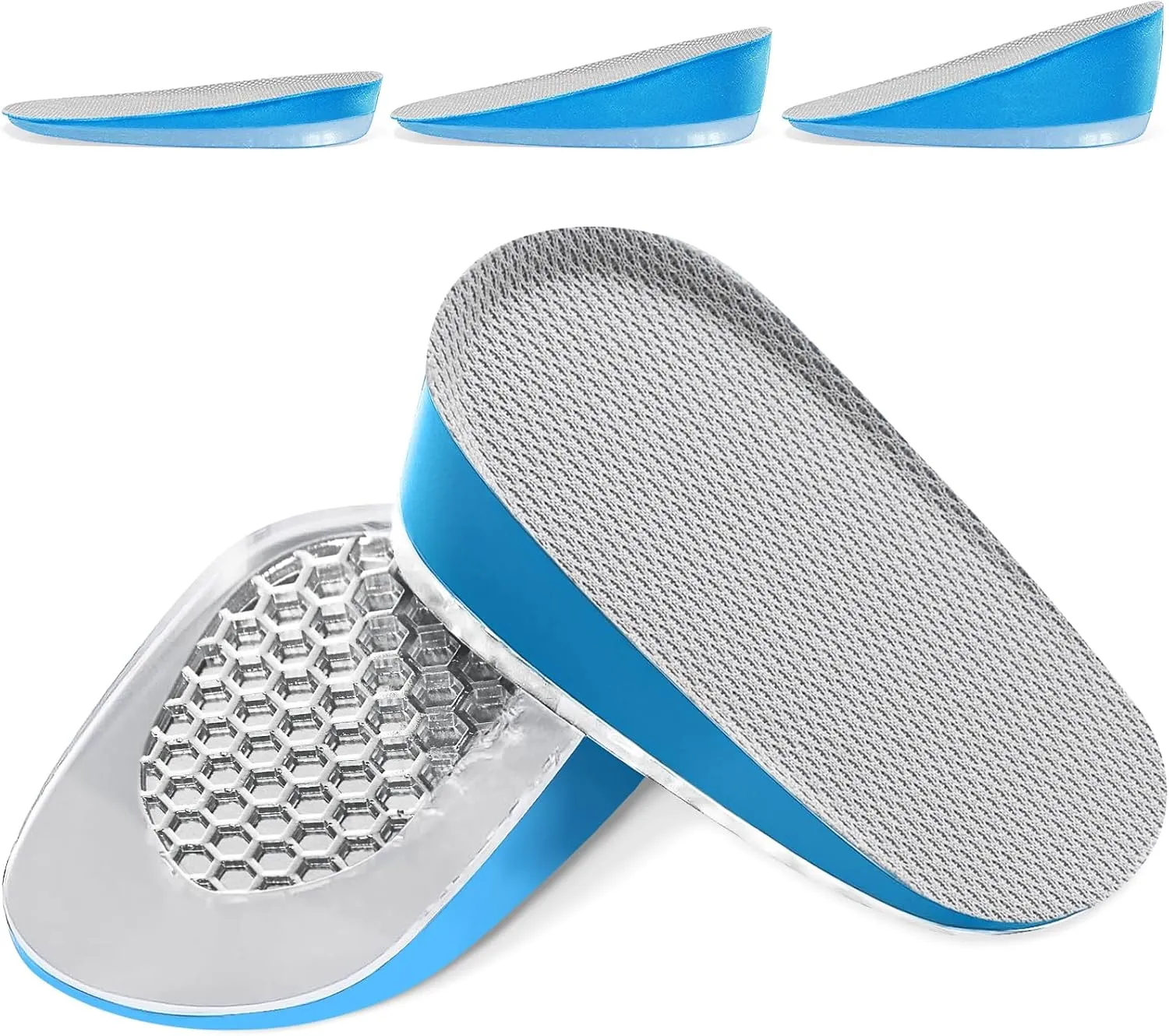 Ailaka Gel Height Increase Insoles, Shock Absorption Heel Cushion Pads, Height Lift Shoes Inserts for Men & Women