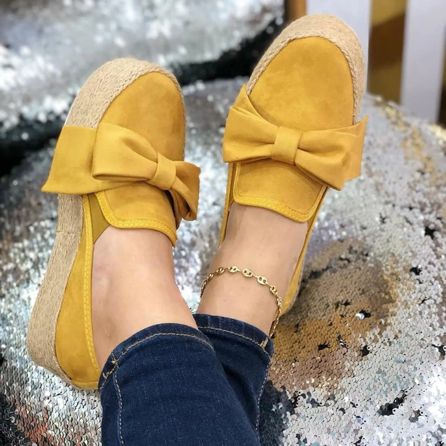 Aniywn Women's High Platform Wedge Heels Shoes Closed Round Toe Wedge Pumps Slip On Comfort Working Dress Office Shoes