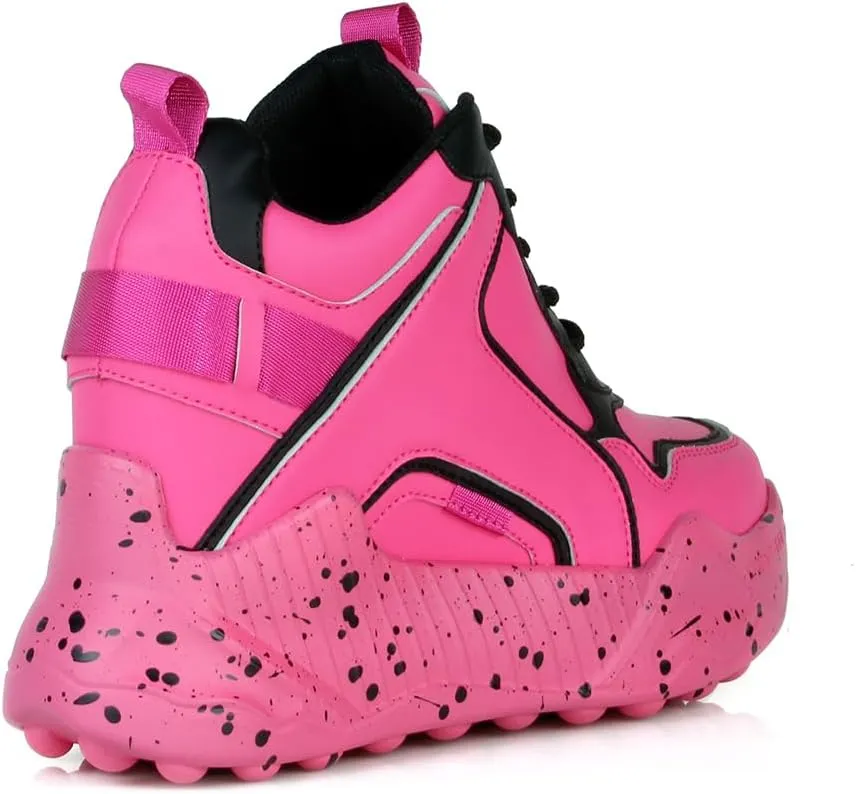 AnthonyWang Durian-01 Lace Up Hidden Wedge Women's Sneakers