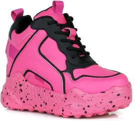 AnthonyWang Durian-01 Lace Up Hidden Wedge Women's Sneakers