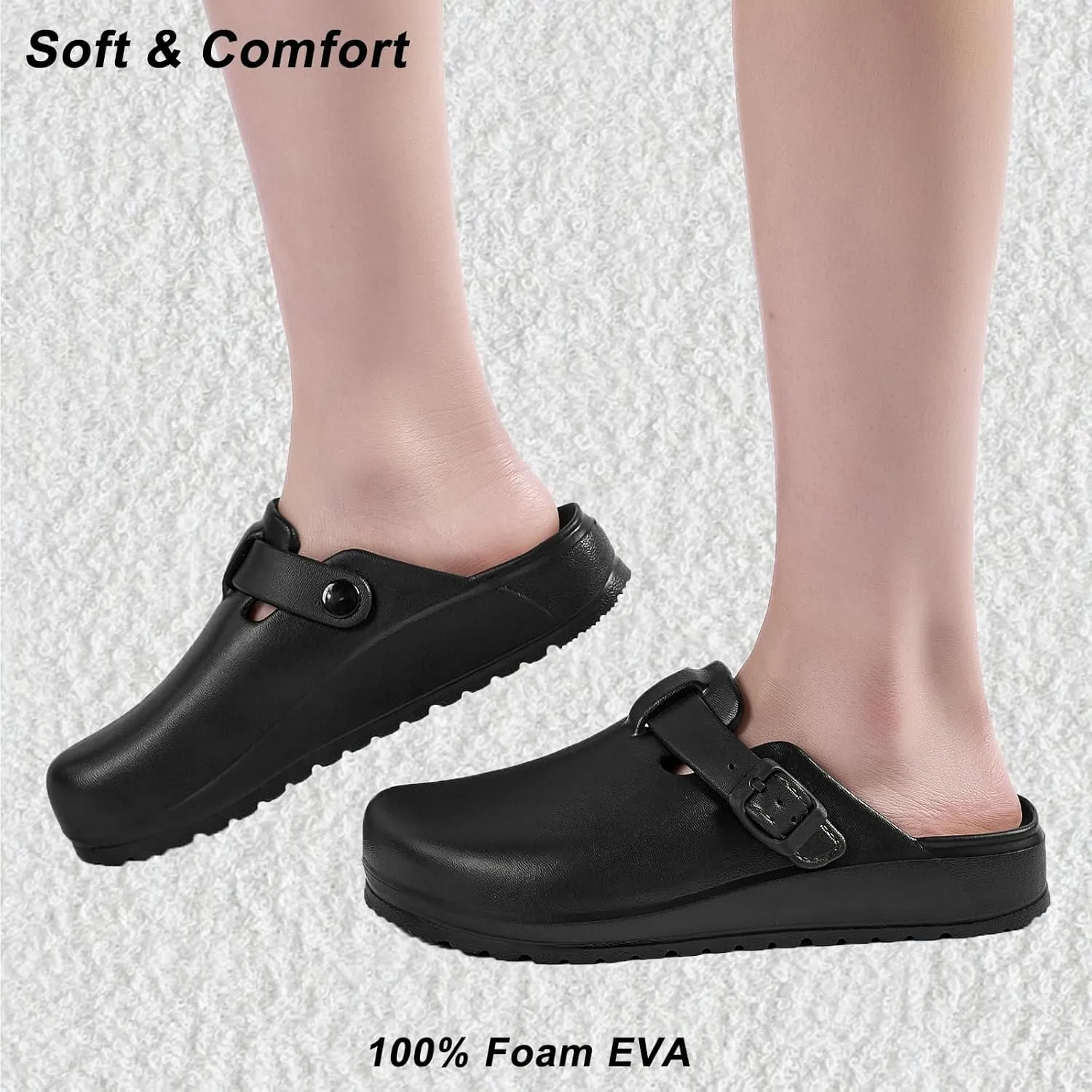 Arch Support Work Clogs Slip Resistant Orthopedic Shoes for Chef Nurse Garden Comfortable, Slip-On Cushion Slide Sandals