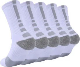 Basketball Socks for Men,Performance Cushioned Men's Athletic Crew Socks with Arch Compression for Cycling Basketball