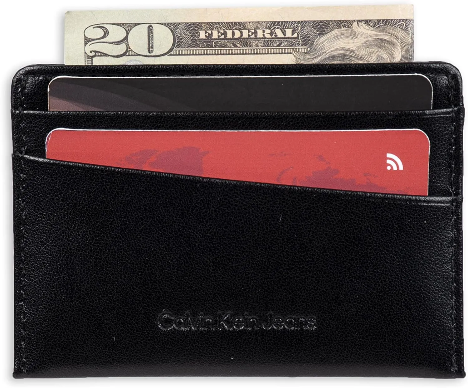 Calvin Klein Men's RFID Leather Slim Minimalist Card Case Wallet Sets