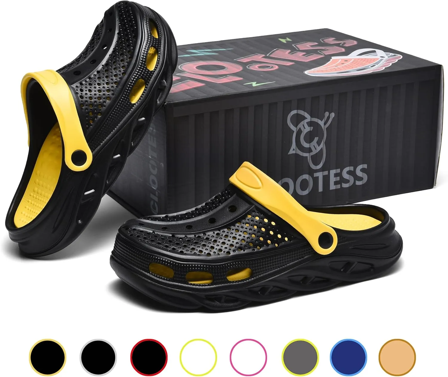 clootess Arch Support Garden Clogs Orthopedic Shoes for Women and Men Sandals Pillow Recovery Fasciitis Feet Insoles
