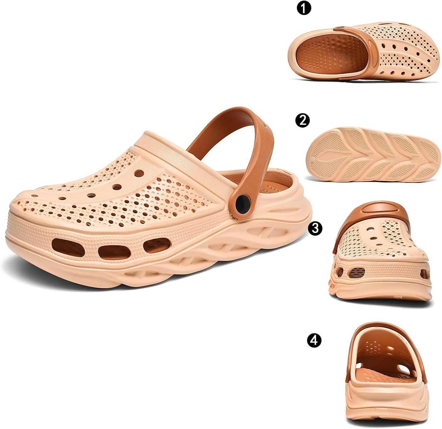 clootess Arch Support Garden Clogs Orthopedic Shoes for Women and Men Sandals Pillow Recovery Fasciitis Feet Insoles