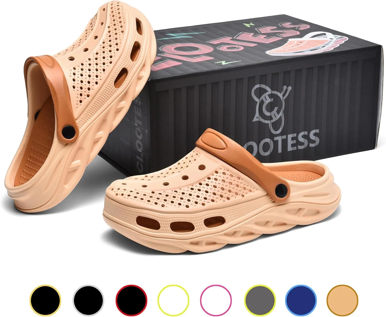 clootess Arch Support Garden Clogs Orthopedic Shoes for Women and Men Sandals Pillow Recovery Fasciitis Feet Insoles