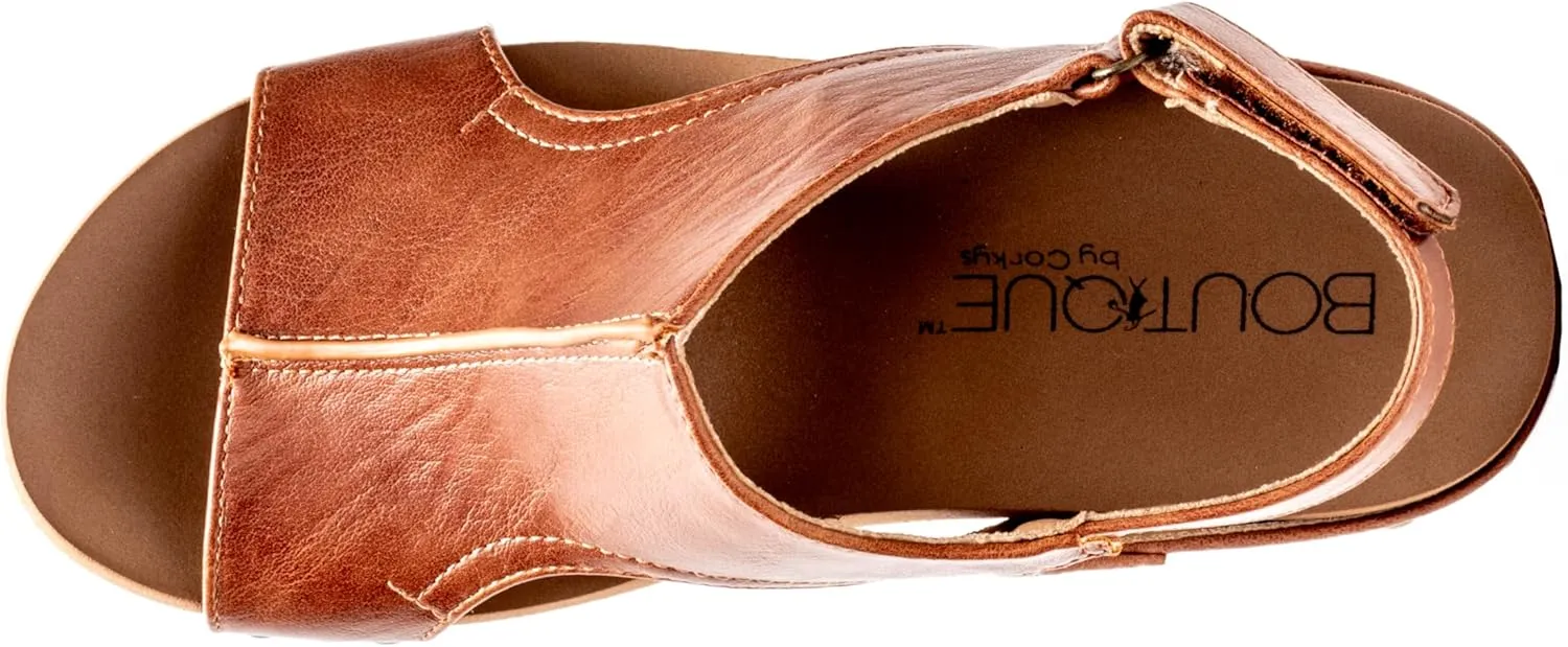 Corkys Footwear Womens Carley Wedges, Featuring Corkys EVA Foam Cushioned Insoles, A 2.5 Inch Heel, Lightweight For All Day Wear, And Hook And Loop Closure