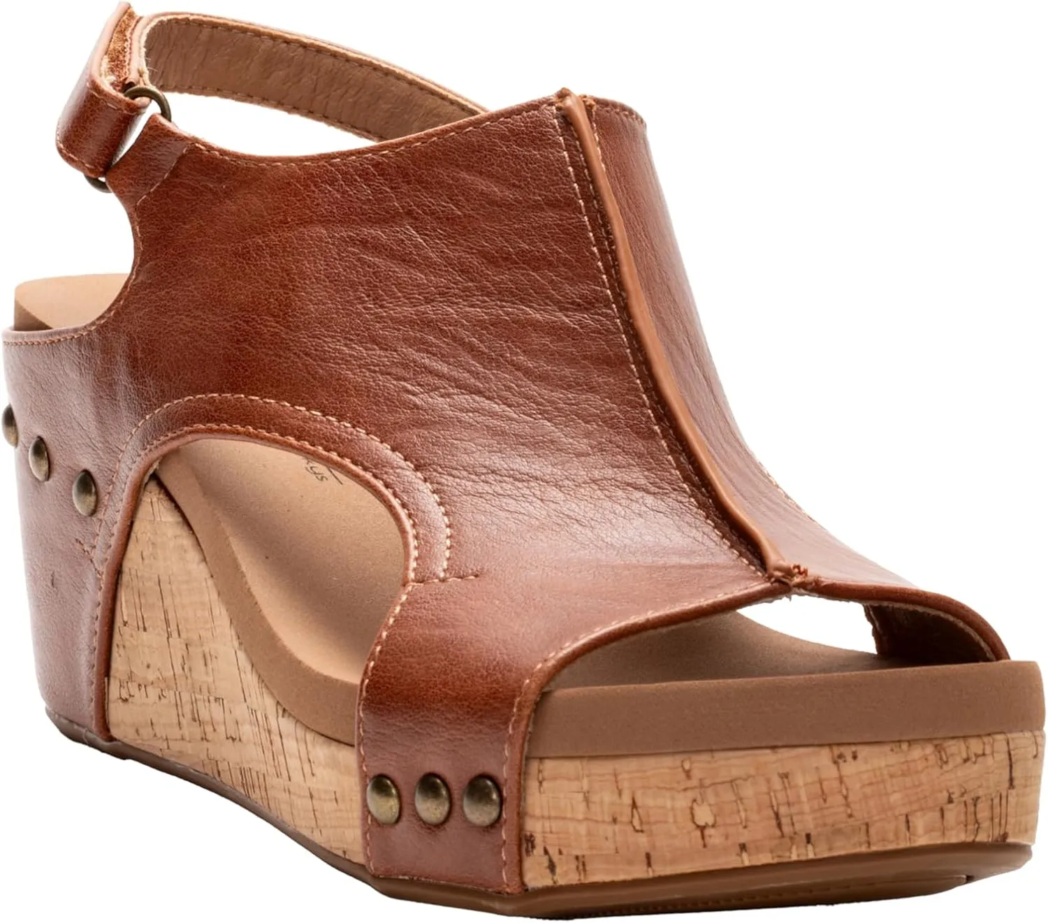 Corkys Footwear Womens Carley Wedges, Featuring Corkys EVA Foam Cushioned Insoles, A 2.5 Inch Heel, Lightweight For All Day Wear, And Hook And Loop Closure