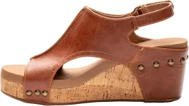 Corkys Footwear Womens Carley Wedges, Featuring Corkys EVA Foam Cushioned Insoles, A 2.5 Inch Heel, Lightweight For All Day Wear, And Hook And Loop Closure
