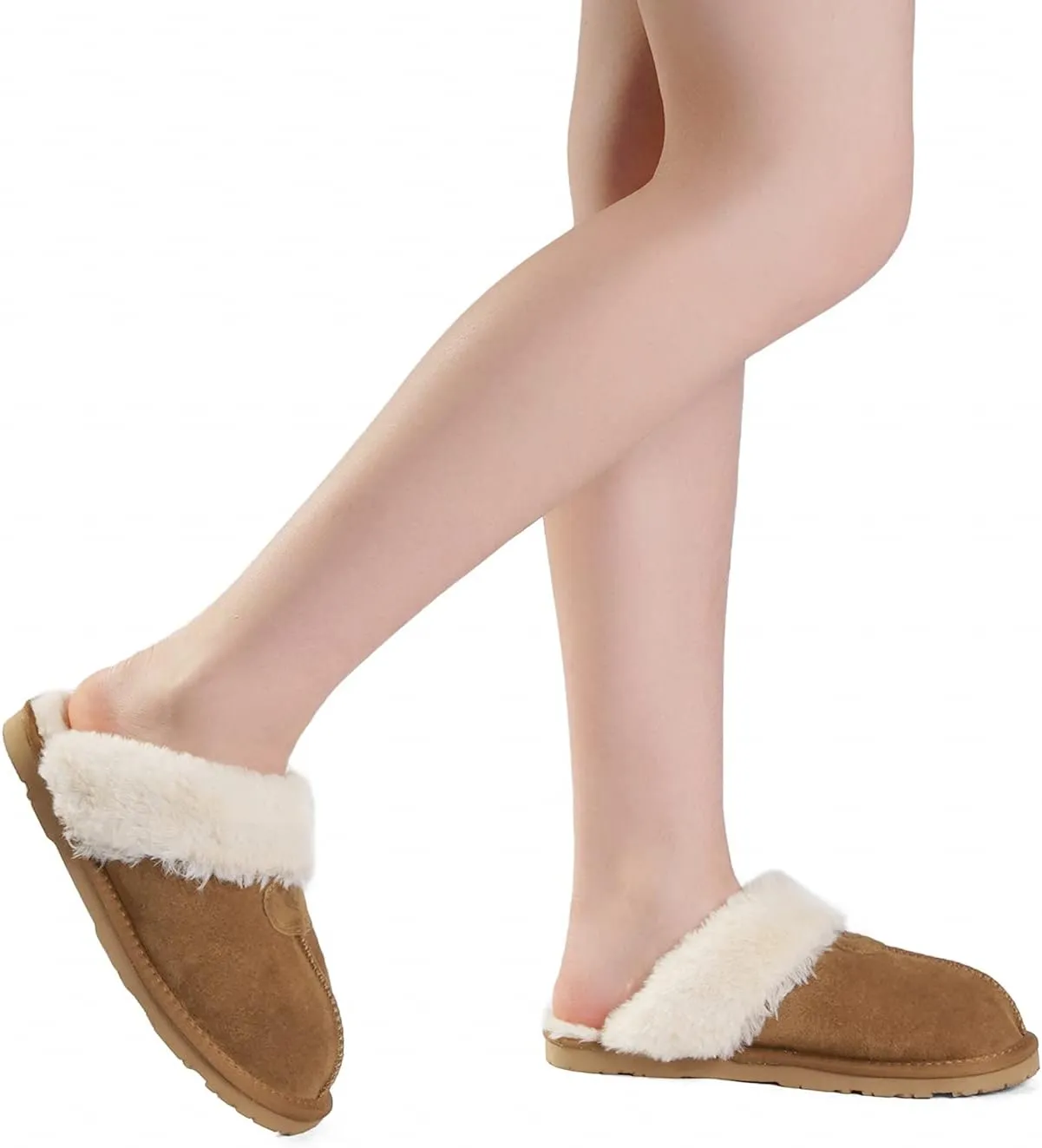 DREAM PAIRS Women's House Slippers Indoor Fuzzy Fluffy Furry Cozy Home Bedroom Comfy Winter Cute Warm Outdoor Shoes FuzzyEasy
