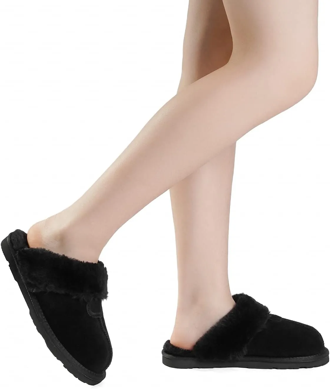 DREAM PAIRS Women's House Slippers Indoor Fuzzy Fluffy Furry Cozy Home Bedroom Comfy Winter Cute Warm Outdoor Shoes FuzzyEasy
