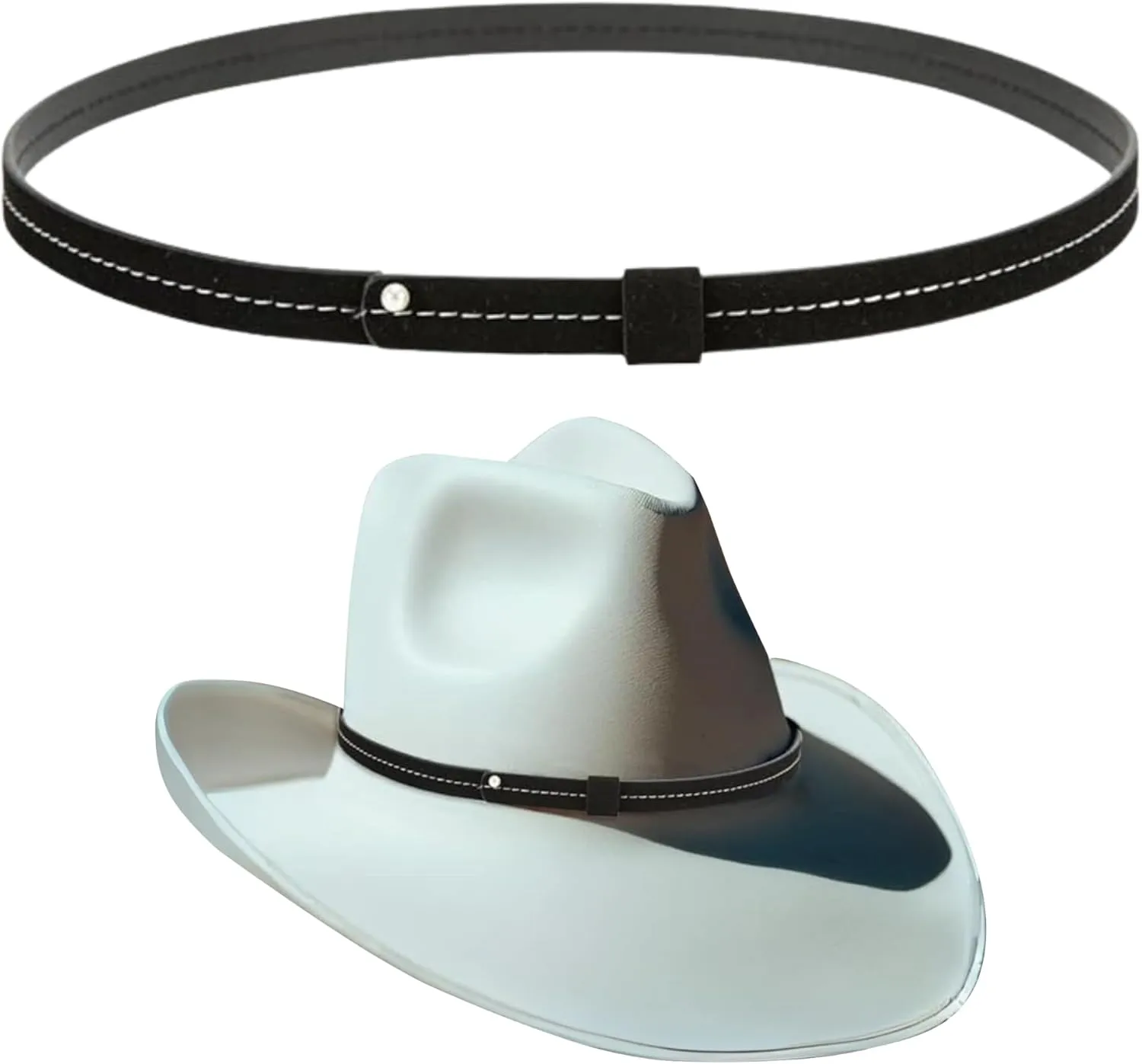 Gamboa Hat Bands for Cowboy and Cowgirl Western Accesories for Men and Women Leather Style Hat Belt Band