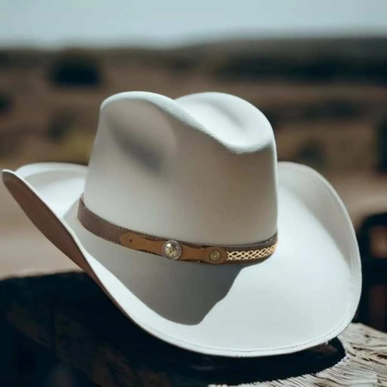 Gamboa Hat Bands for Cowboy and Cowgirl Western Accesories for Men and Women Leather Style Hat Belt Band