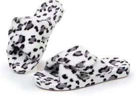 Git-up Women's Adjustable Diabetic Slippers Memory Foam House Shoes Cozy Arch Support Orthotic Heel Cup Arthritis Edema Slippers Non Slip Rubber Sole, Open Toe Fuzzy Slide Sandals for Ladies