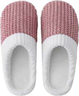 HUXMEYSON Slippers for Women, Memory Foam Womens Slippers, Cozy & Warm House Slippers for Woman Indoor Outdoor with Faux Fur Lining & Anti-Slip Sole