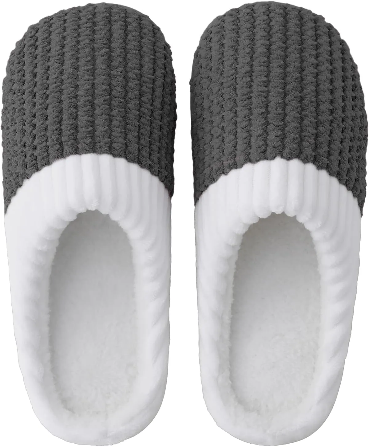 HUXMEYSON Slippers for Women, Memory Foam Womens Slippers, Cozy & Warm House Slippers for Woman Indoor Outdoor with Faux Fur Lining & Anti-Slip Sole