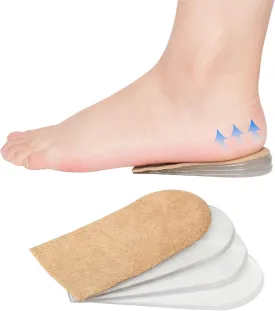 JUMPOW Heel Lifts for Leg Length Discrepancy, 4 Layers, Adjustable Orthopedic Shoe Heel Lift, Height Increase Insole, Heel Spurs, Achilles Tendonitis, Heel Pain, Heel Cushion Inserts for Women & Men