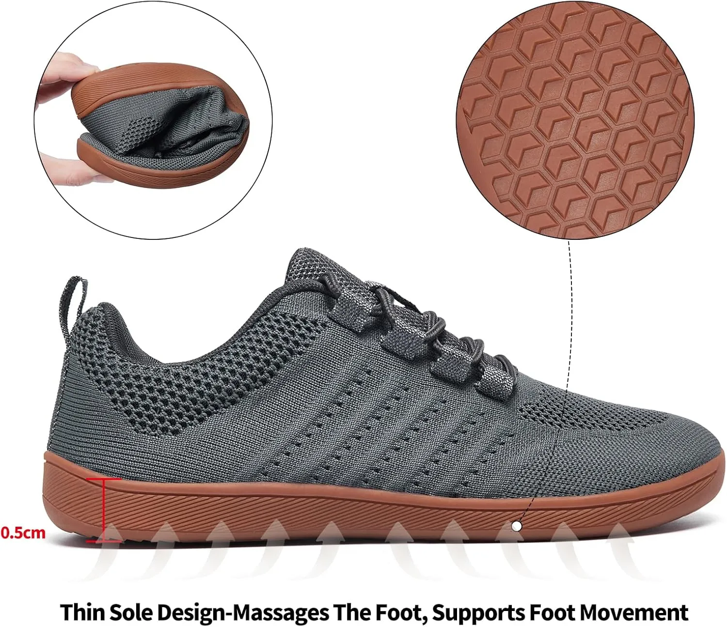 Limberun Barefoot Shoes: Women's Wide Toe Box Minimalist Zero Drop Walking Flats - Black