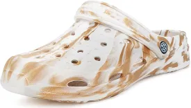 Mens Womens Garden Clogs Shoes with Arch Support Unisex Gardening Slip on Sandals Beach Slippers Shoes Tie-Dye Clog