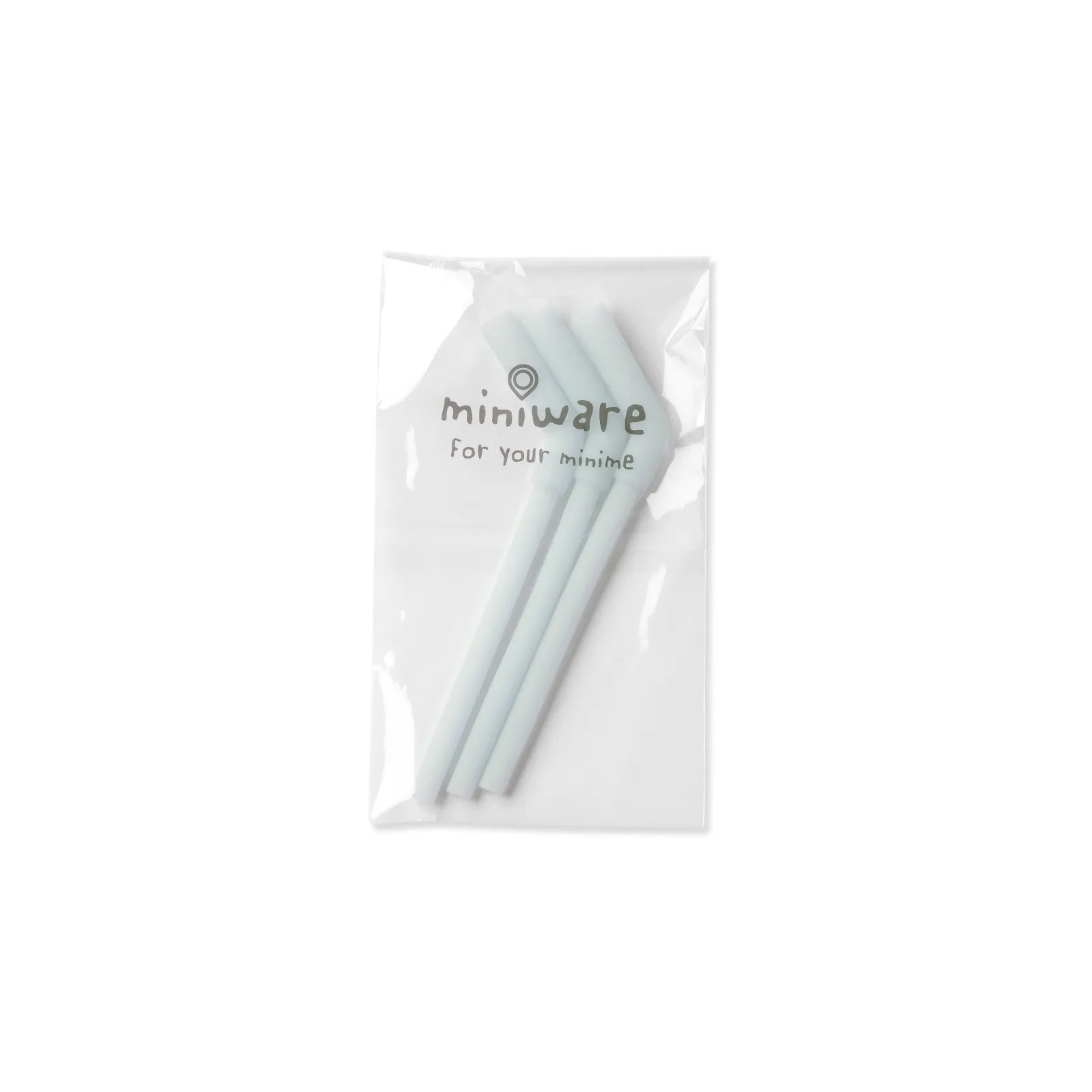 Miniware Silicone Straw 3 Pack Set-Aqua