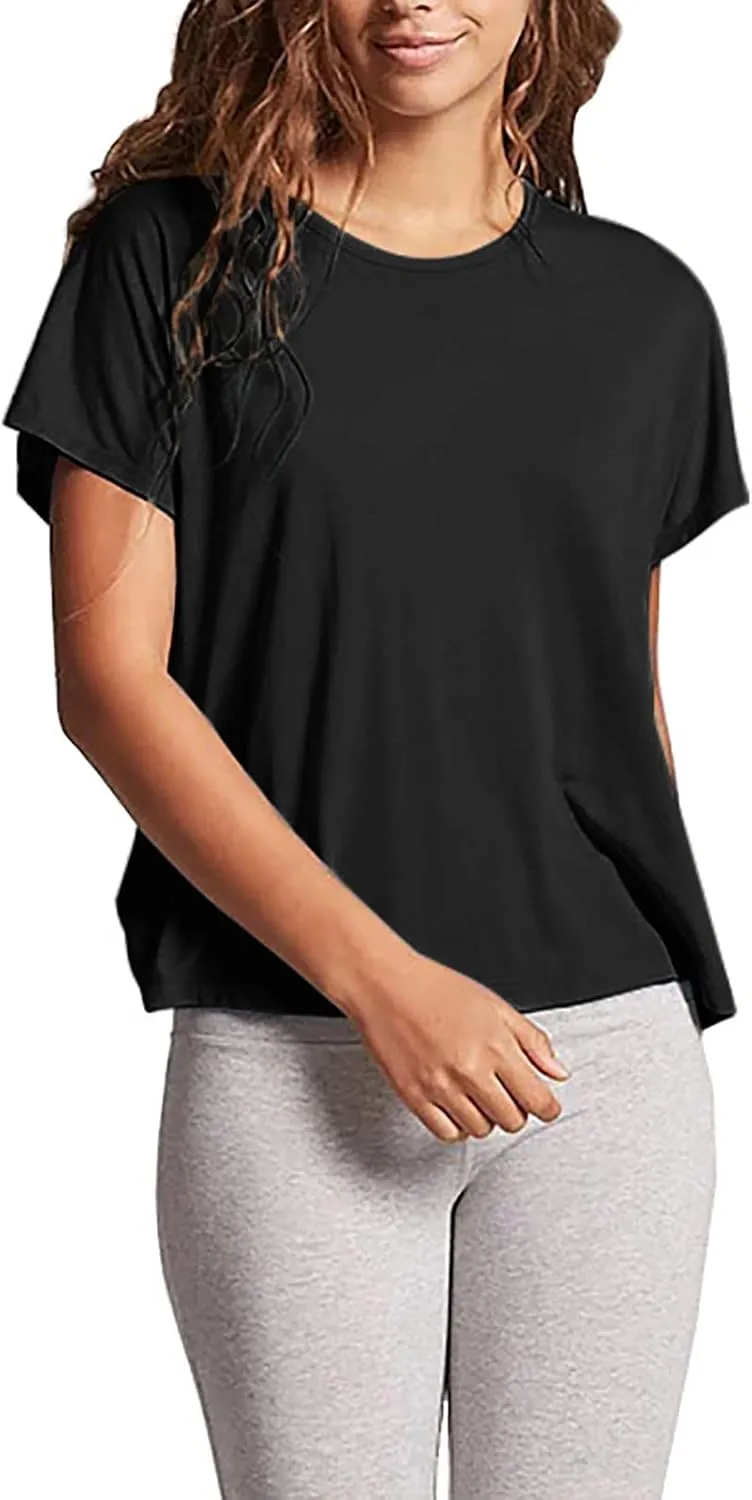 Mippo Womens Open Back Workout Tops Loose Short Sleeve Athletic Gym T Shirts
