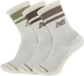 New Balance Organic Cotton Crew Socks-3 Pairs-Arch Support