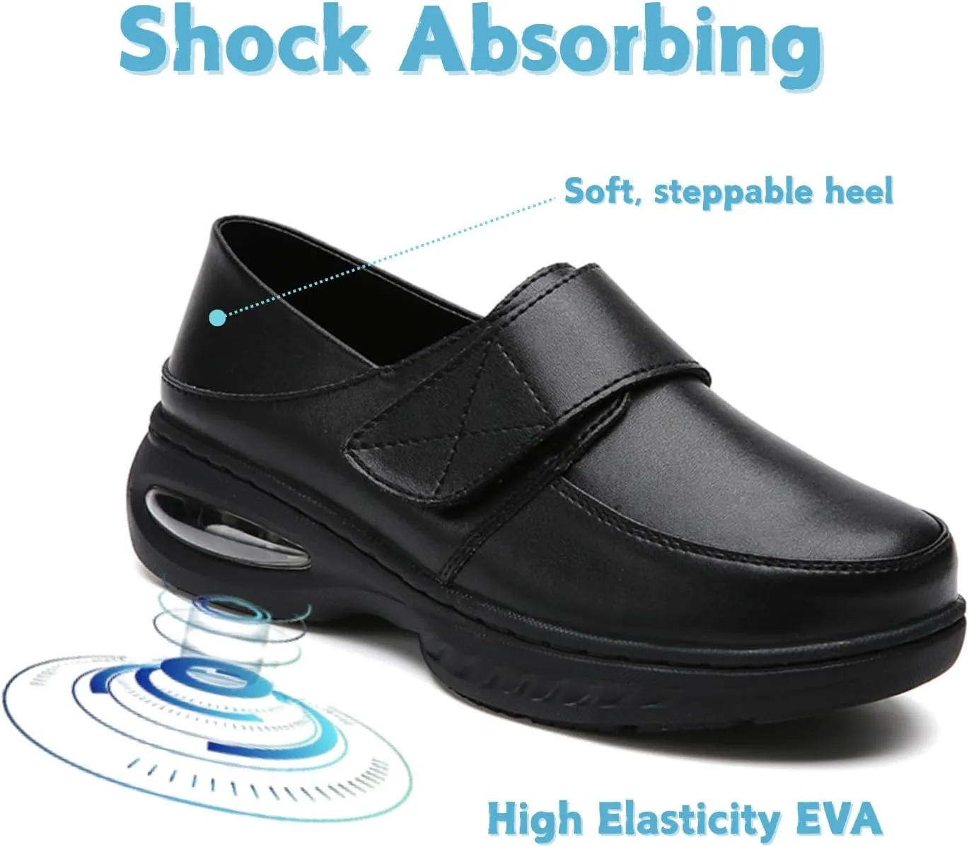 Nurse Shoes for Women Comfortable Nursing Shoes Slip On Waterproof Healthcare Work Sneakers White Leather for Running Gym
