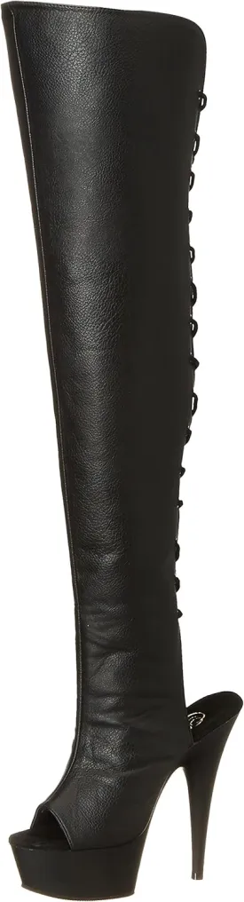 Pleaser Women's Delight-3019 Thigh-high Boots