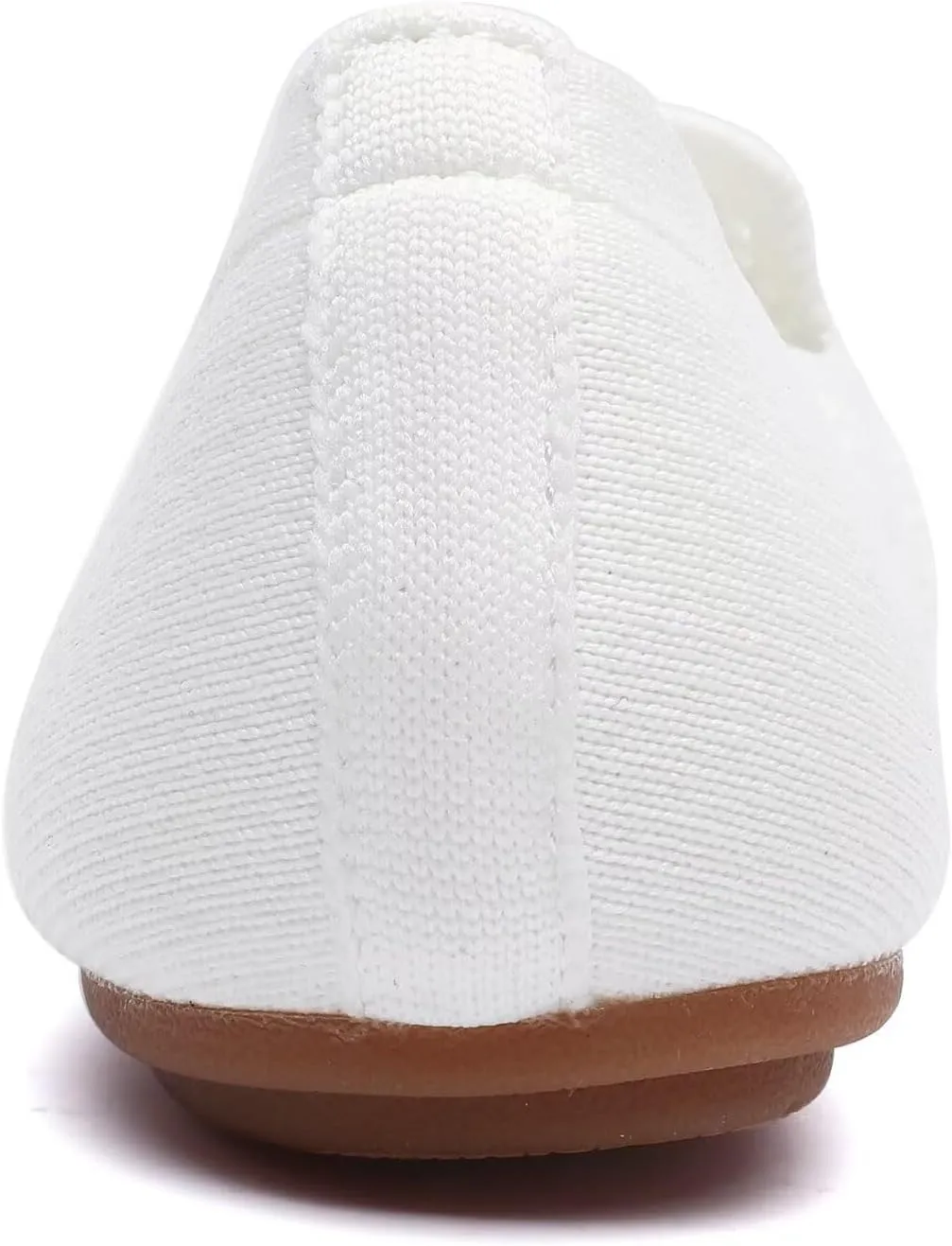 poemlady Womens Ballet Flat Shoes Dress Shoes Knit Round Toe Slip On Ballerina Walking Flats Shoes for Woman Low Wedge Casual