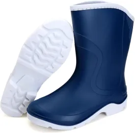 Rain Boots for WomenWaterproof Garden Rubber Boots, Non-slip Width Mid-Calf Comfort Short Boots, Ankle Rainboots Boots, Lightweight Platform Mud Boots Water Shoes for Outdoor Working Fishing