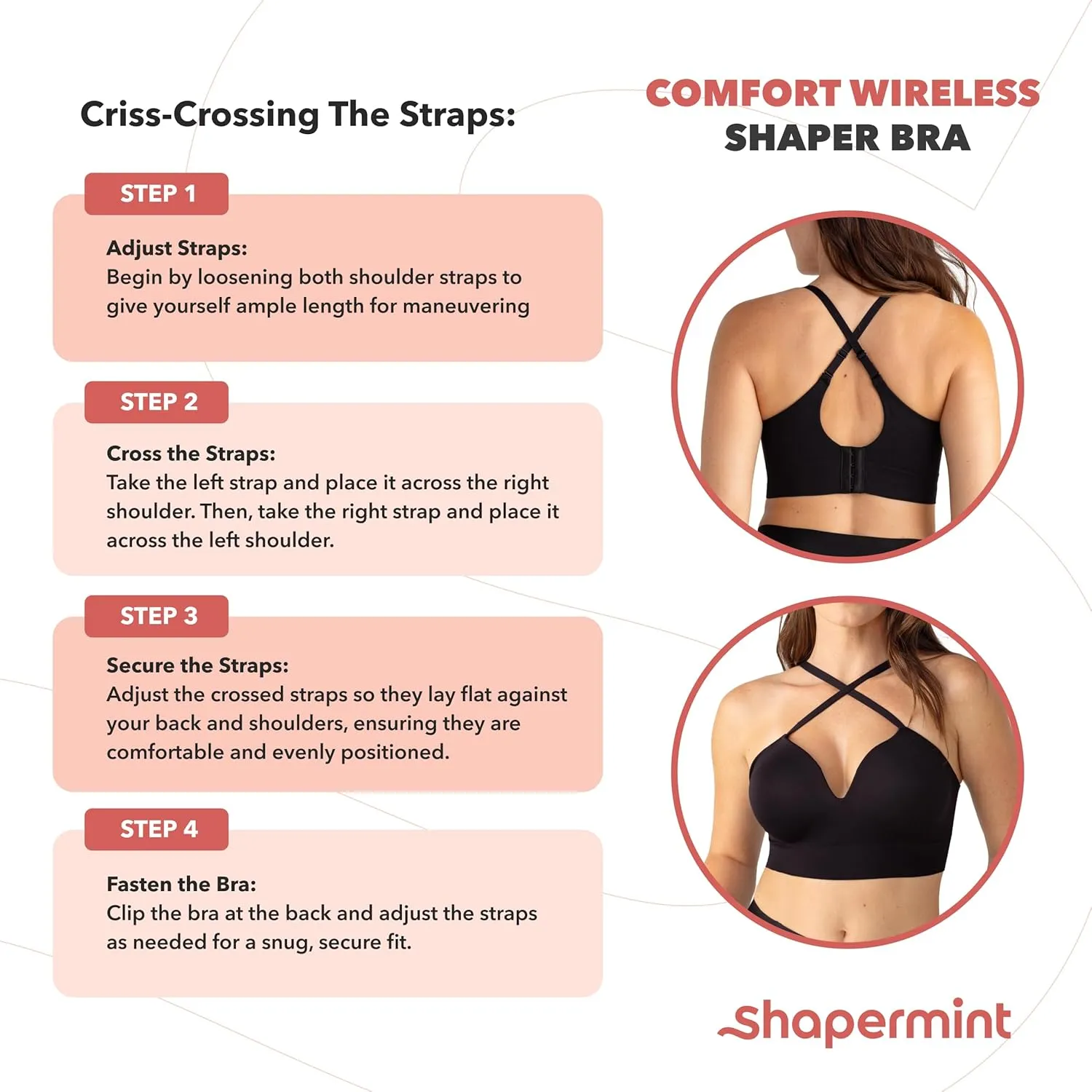 SHAPERMINT Bras for Women - Lingerie Bra, Bralettes for Women with Support, No Underwire Plus Size Bras for Women
