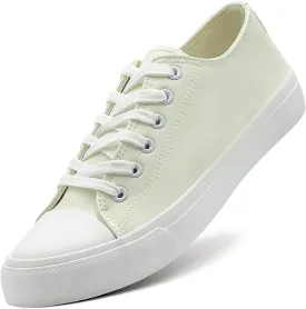 sharllen Women's Fashion PU Leather Sneakers Men's Classic Lace up Casual Walking Running Shoes Comfortable Black White Tennis Shoes