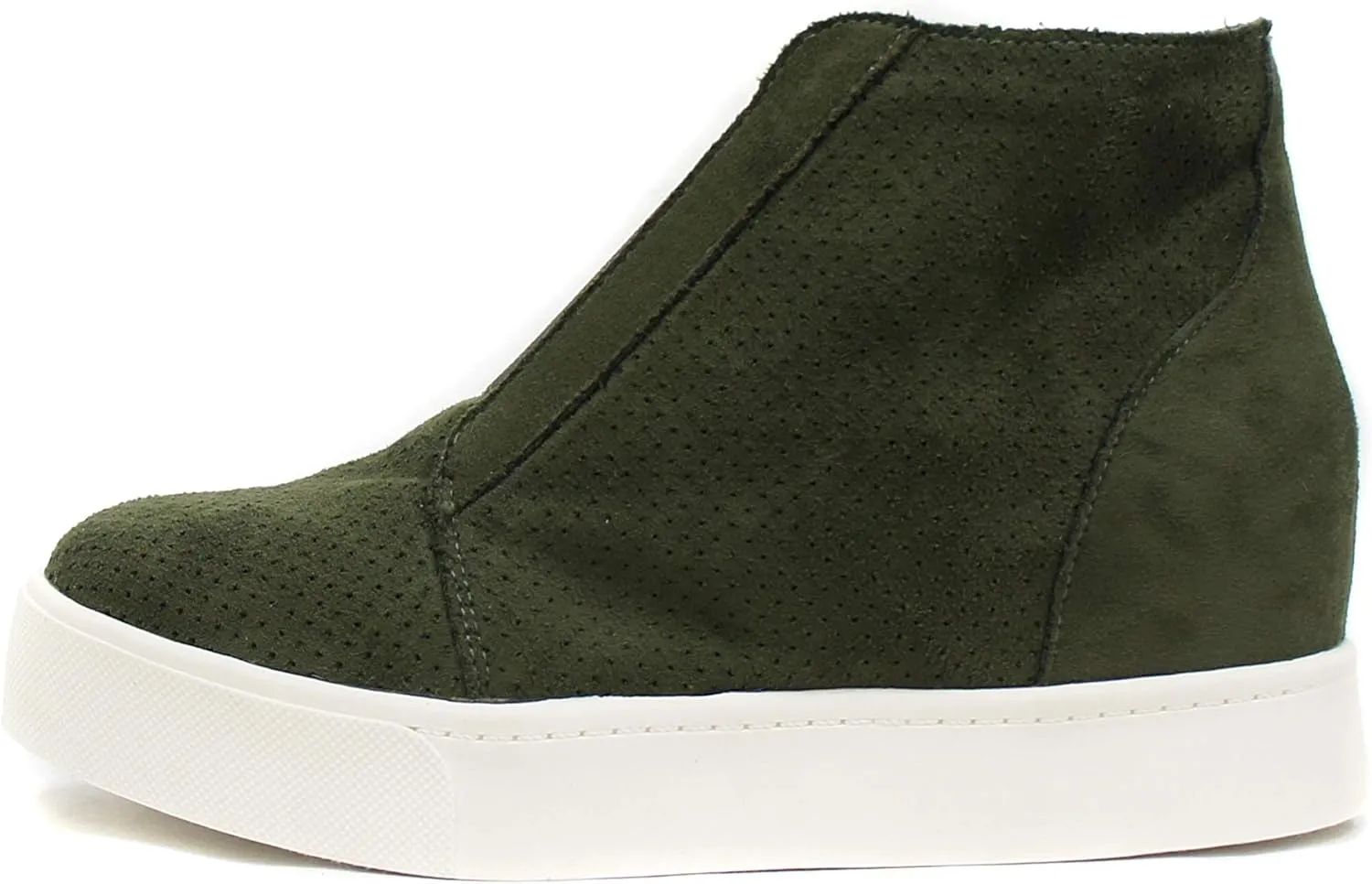 Soda Pointer - Mid Ankle Platform Sneaker w/Hidden Wedge and Side Zipper