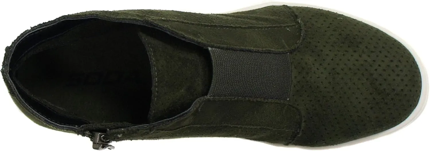 Soda Pointer - Mid Ankle Platform Sneaker w/Hidden Wedge and Side Zipper
