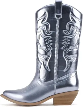 Soda RENO ~ Women Western Cowboy Stitched Pointe Toe Low Heel Ankle Mid Shaft Fashion Boots