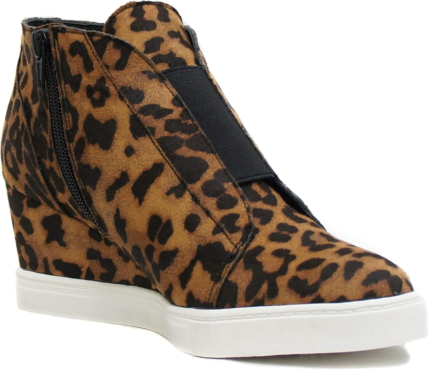 Soda Vesper - Mid Ankle Platform Sneaker w/Hidden Wedge and Side Zipper
