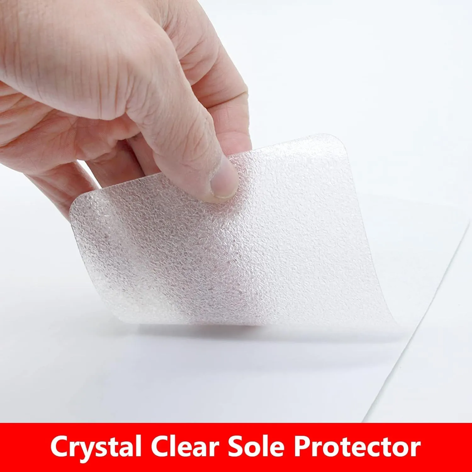 Sole Protector and Red Bottom Covers - Crystal Clear Shoe Protector for Heels - 2 Pairs (6.0"4.0", Clear)