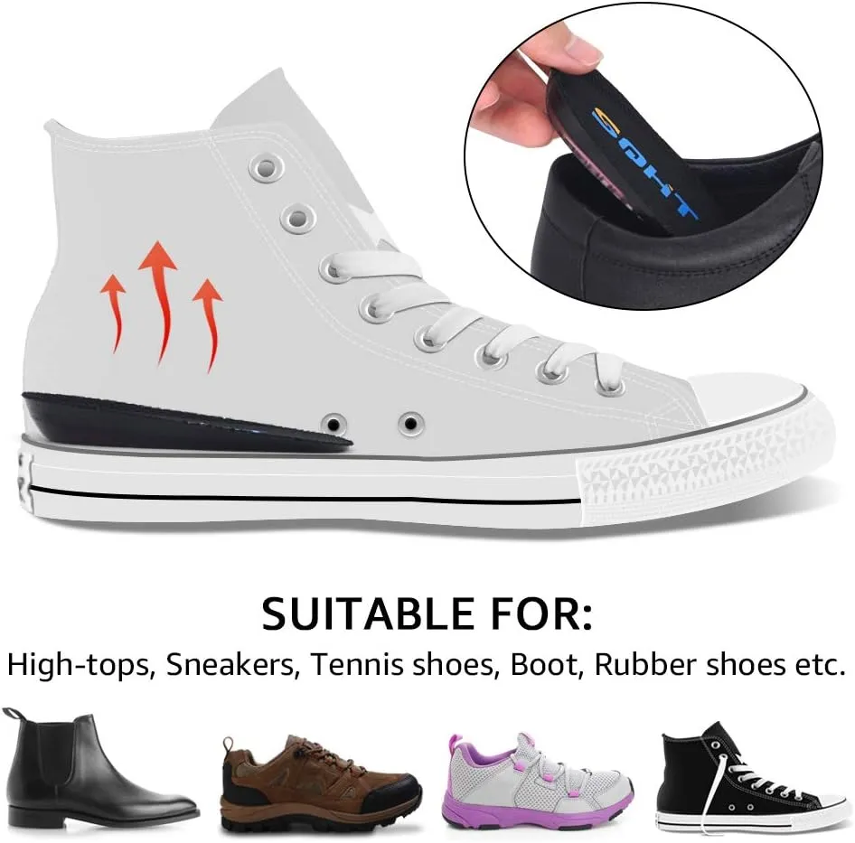 SQHT Height Increase Insoles - Heel Lift Inserts for Leg Length Discrepancies and Achilles Tendonitis, Heel Cups for Men and Women (Small (0.6" Height))