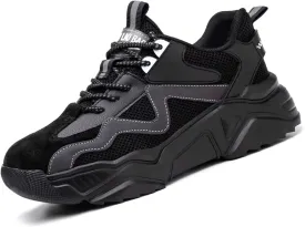 Steel Toe Shoes for Women Men Wide fit Indestructible Work Sneakers Safety Shoes Lightweight Slip Resistant Puncture Proof Composite Toe Shoe