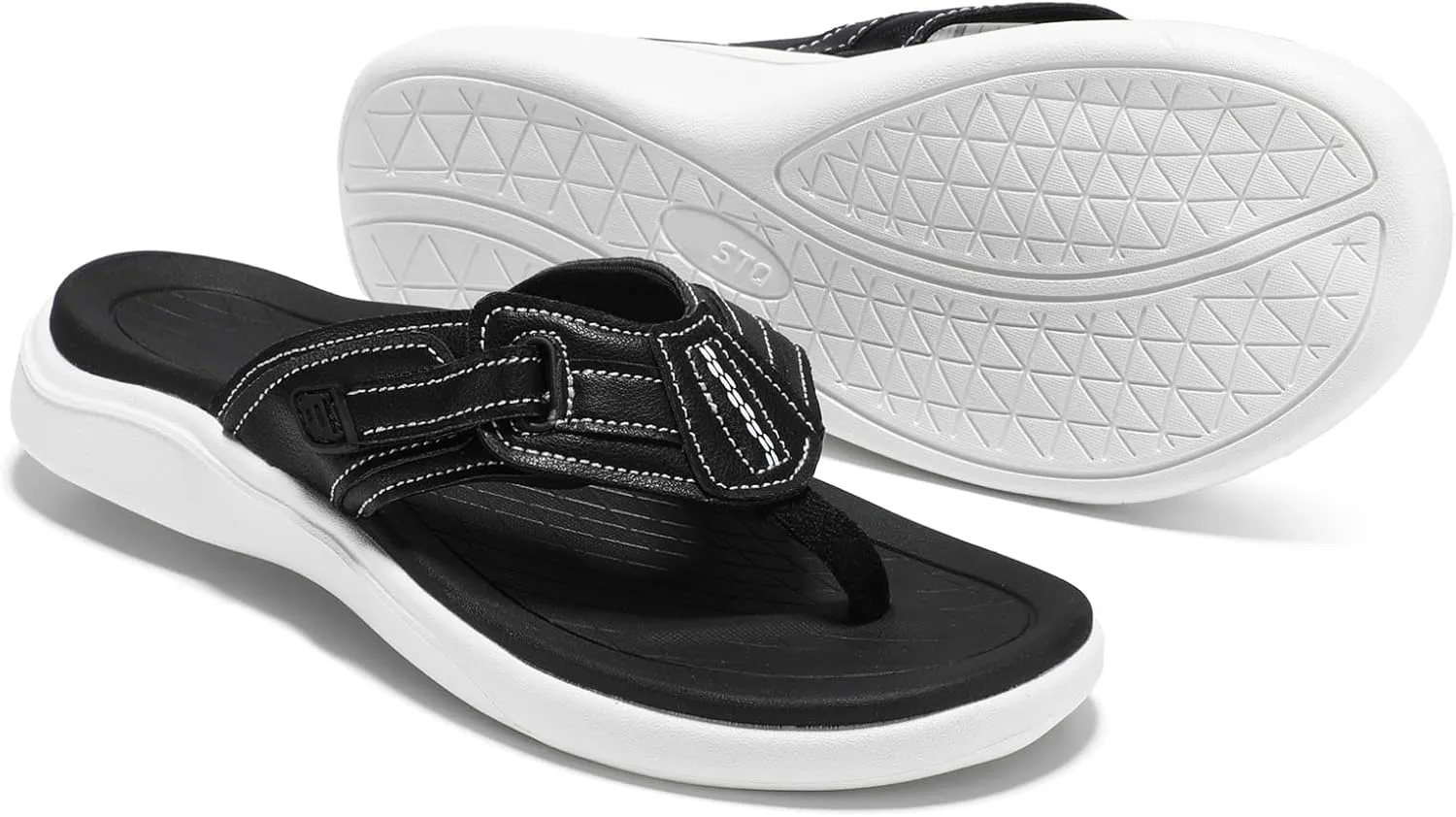 STQ Orthopedic Flip Flops for WomenAdjustable Beach Sandals