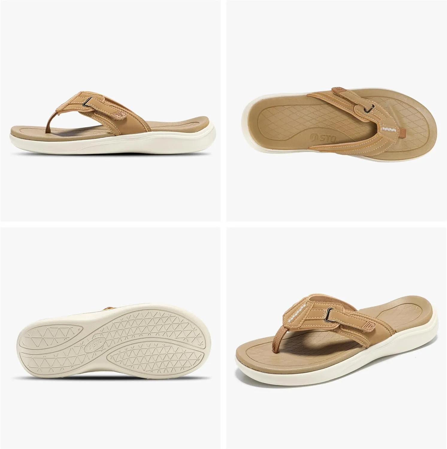 STQ Orthopedic Flip Flops for WomenAdjustable Beach Sandals