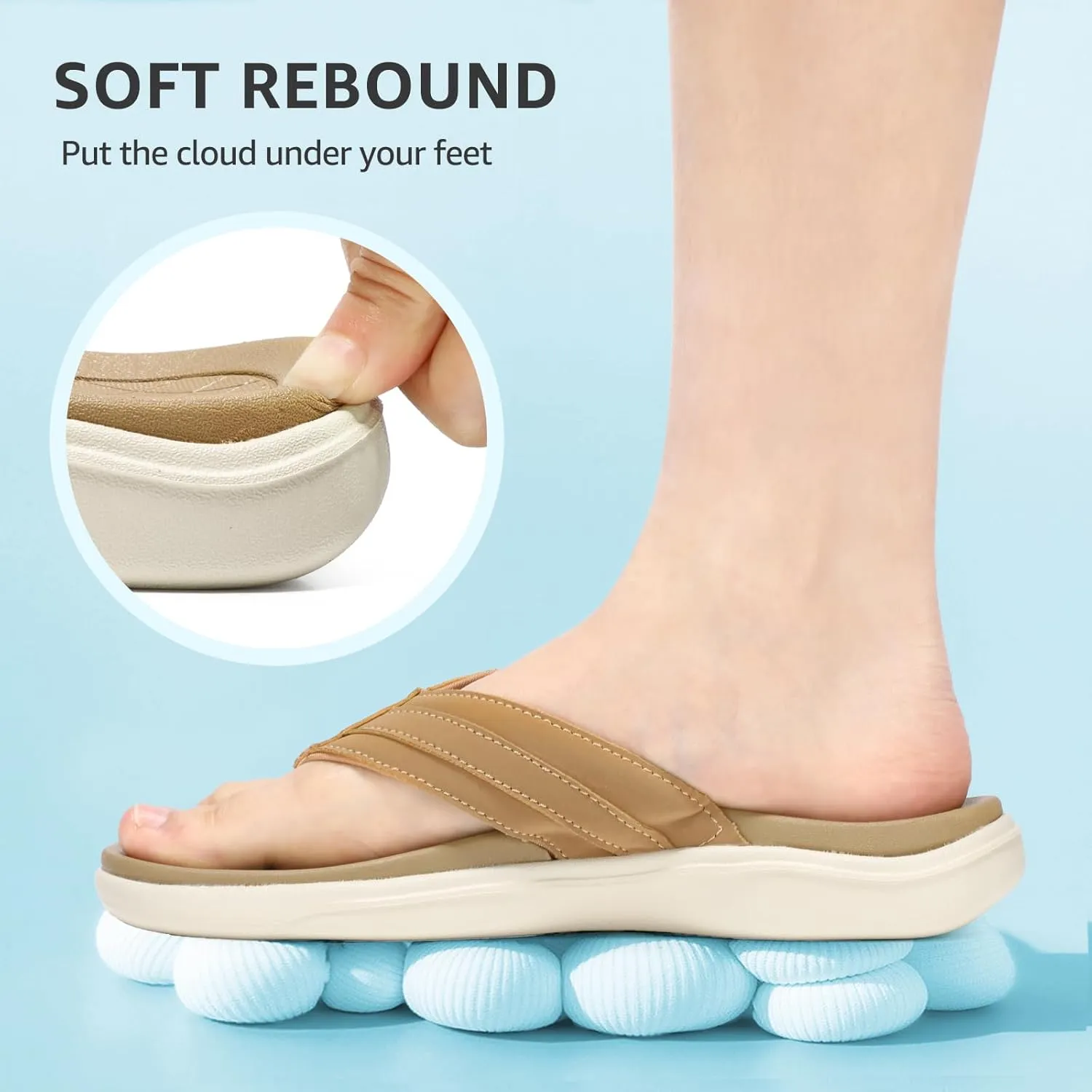 STQ Orthopedic Flip Flops for WomenAdjustable Beach Sandals