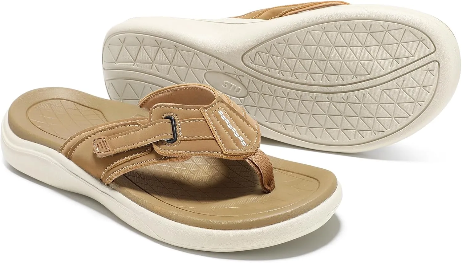 STQ Orthopedic Flip Flops for WomenAdjustable Beach Sandals