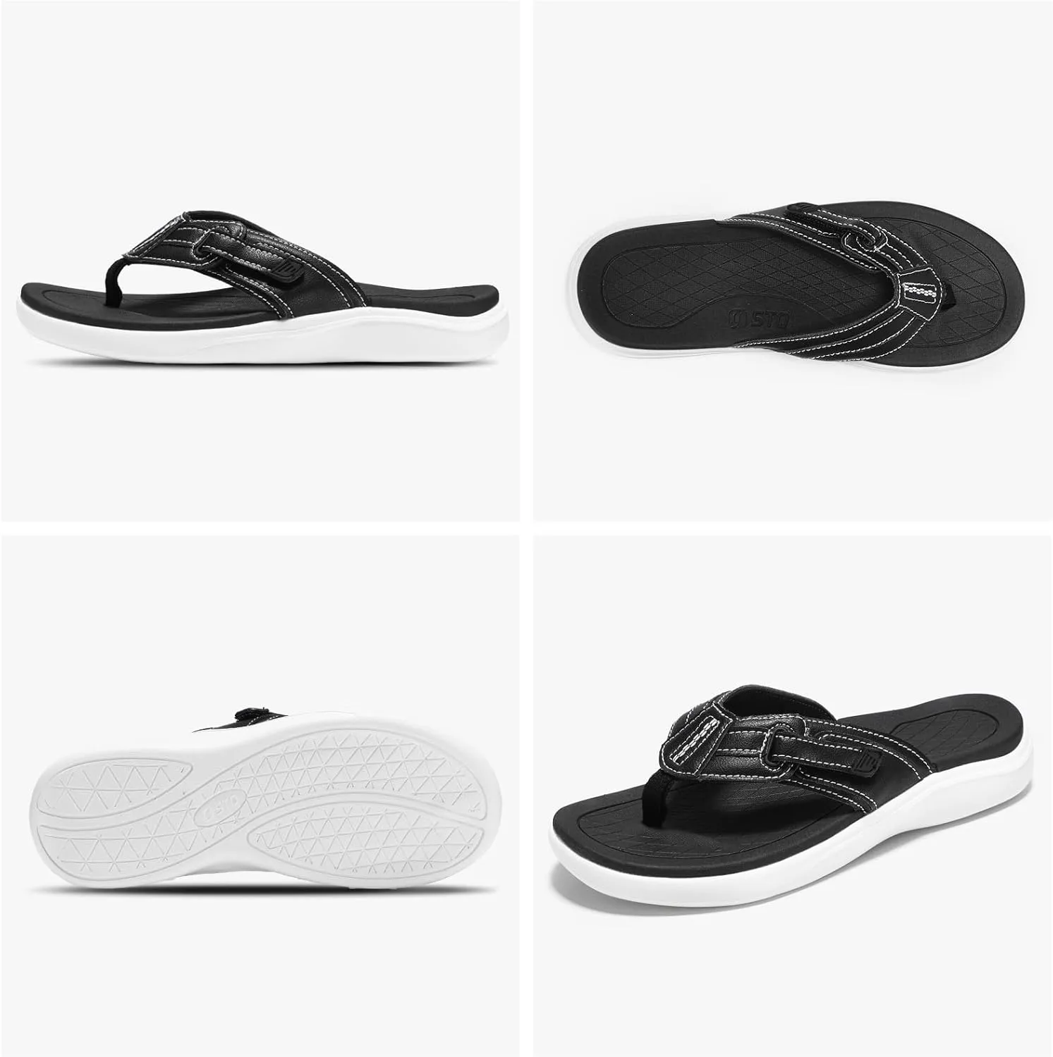 STQ Orthopedic Flip Flops for WomenAdjustable Beach Sandals