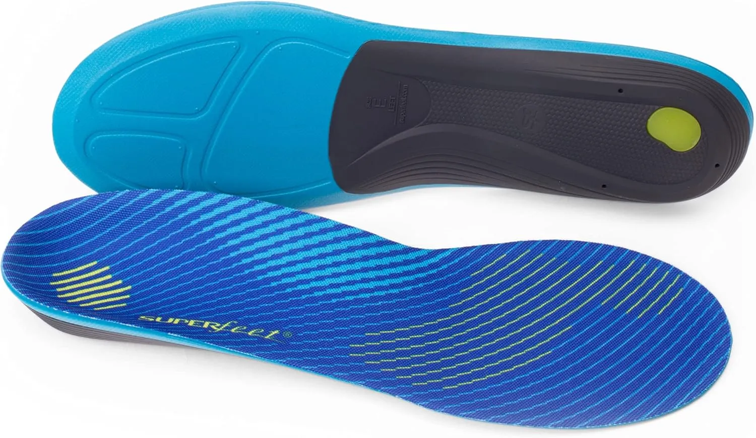 Superfeet Run Support Medium Arch Insoles - Trim-to-Fit Low to Medium Arch Support Inserts for Running Shoes - Professional Grade - 9.5-11 Men / 10.5-12 Women