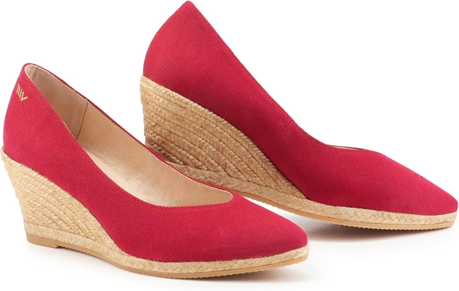VISCATA Roses Espadrille Canvas Wedges Spain Handmade 2  Heel Woman Wedge Pumps with Organic Cotton Canvas and 100% Natural Jute Midsole for All Occasions: Casual, Work, Party